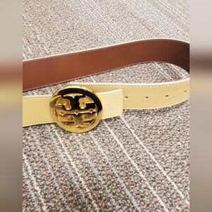 Light brown/Ivory, Interior Brown Tory Burch Belt 39 Inches